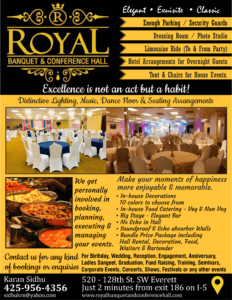 Royal baquet hall Flyer